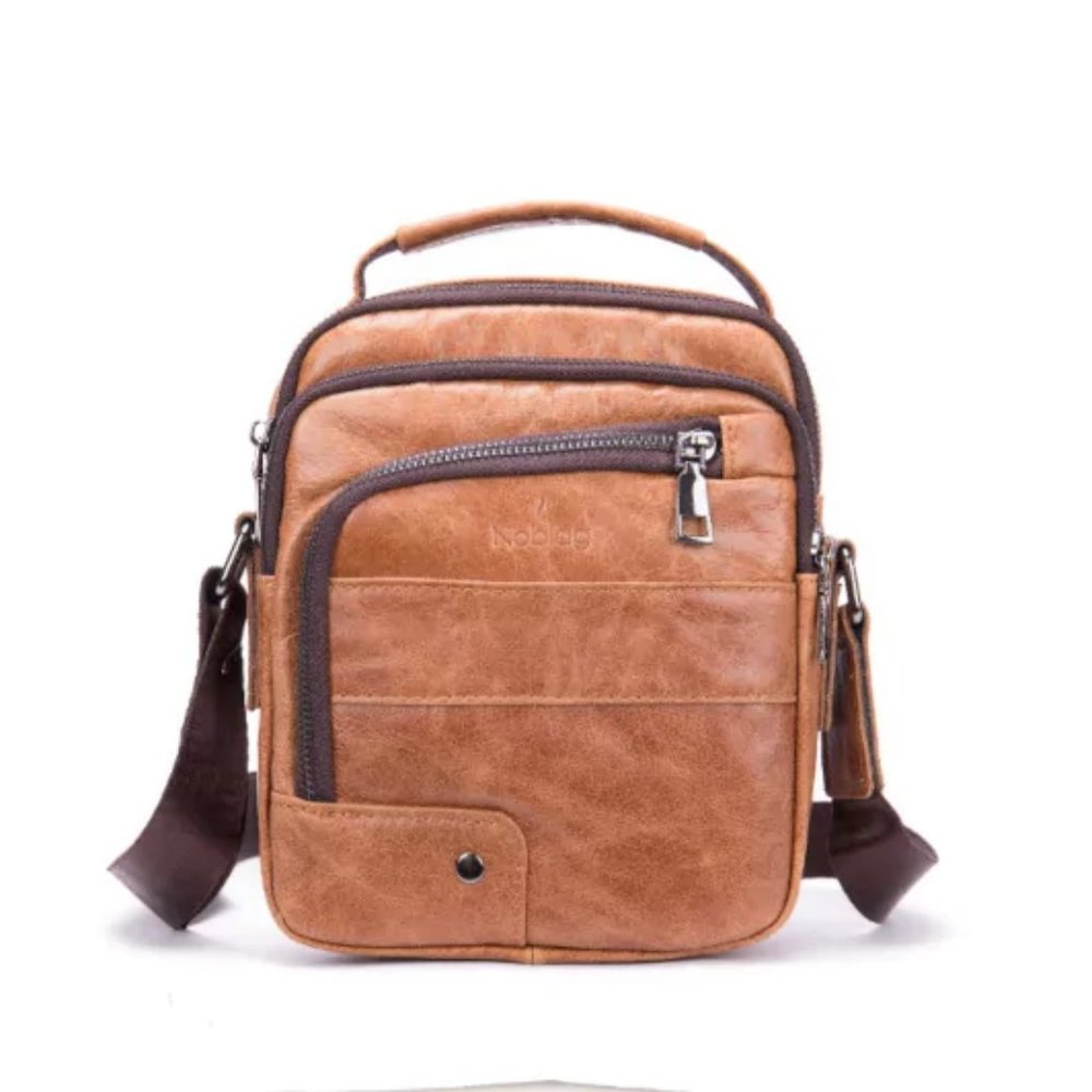 Wiler Roomy Leather Messenger Bags Men's Brown Shoulder Sling Bags